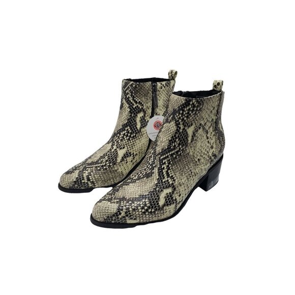Blondo Shoes - Blondo 8.5 Elvina Waterproof Leather Bootie Snakeskin Print